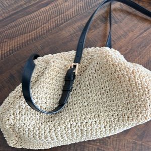 Loft Straw purse with strap